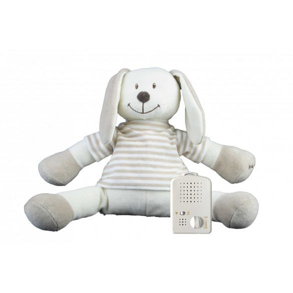 Zajačik doodoo pruhovaný béžový, hračka na uspávanie bábätiek